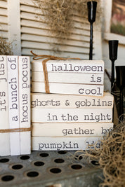 Hand-Stamped Fall Book Stack