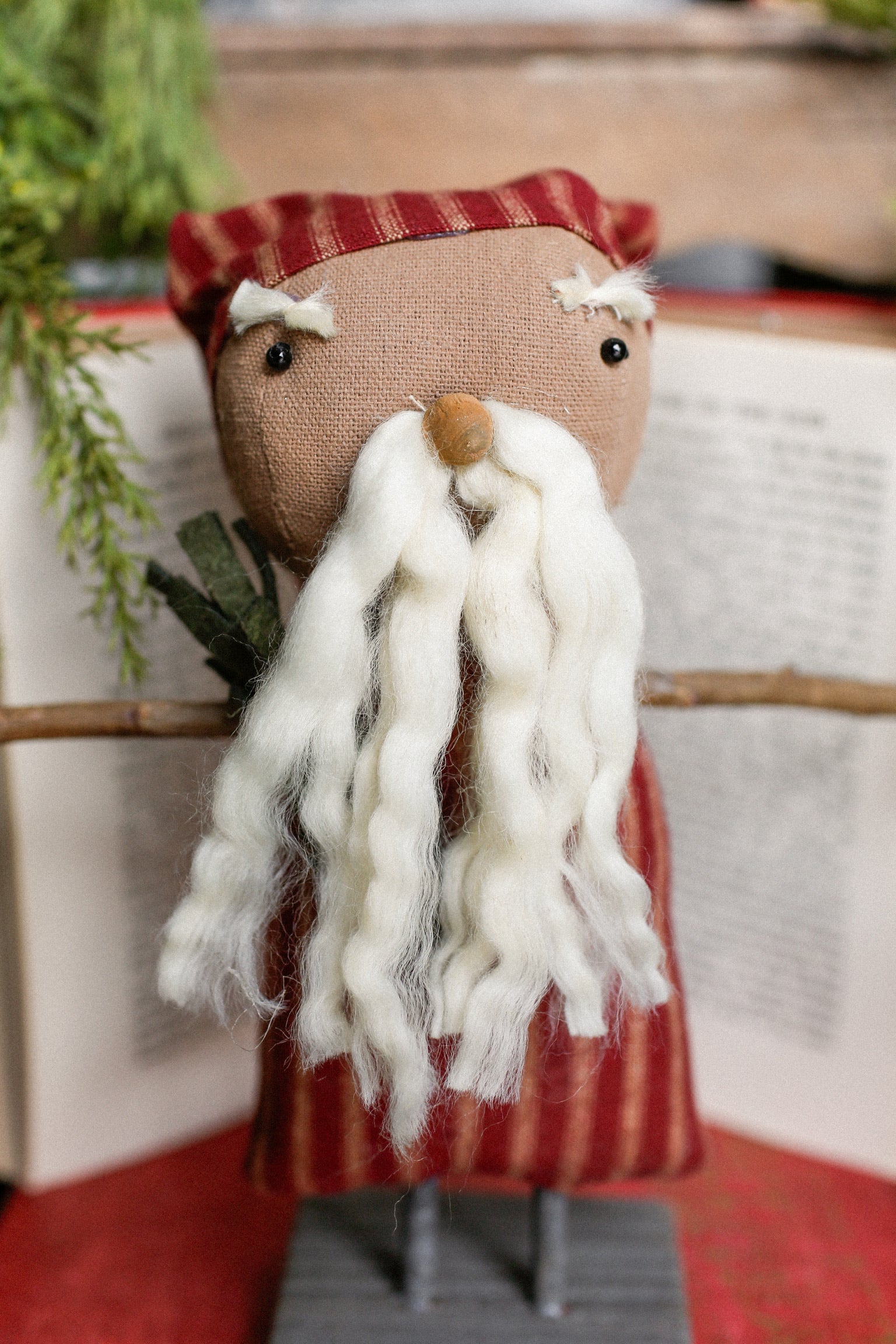 Sleepy St. Nick Handmade Doll