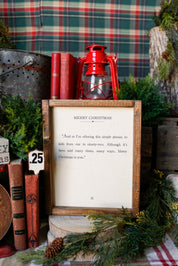 Handmade "Merry Christmas" Framed Sign