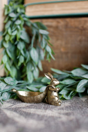Mini Gilded Bunny & Carrot Bowl