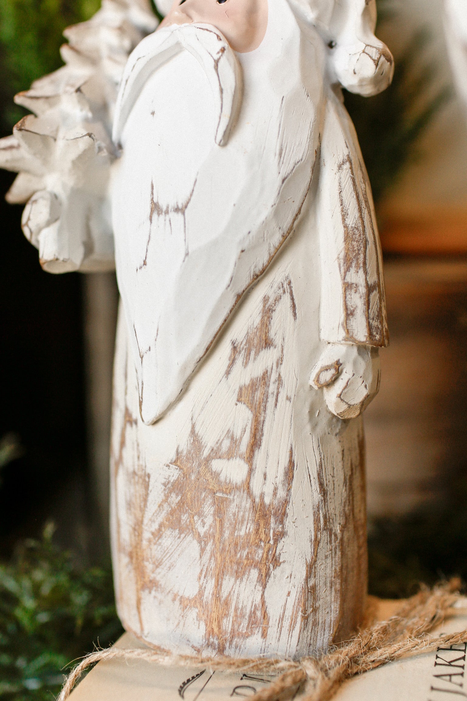 Washed Carved Santa