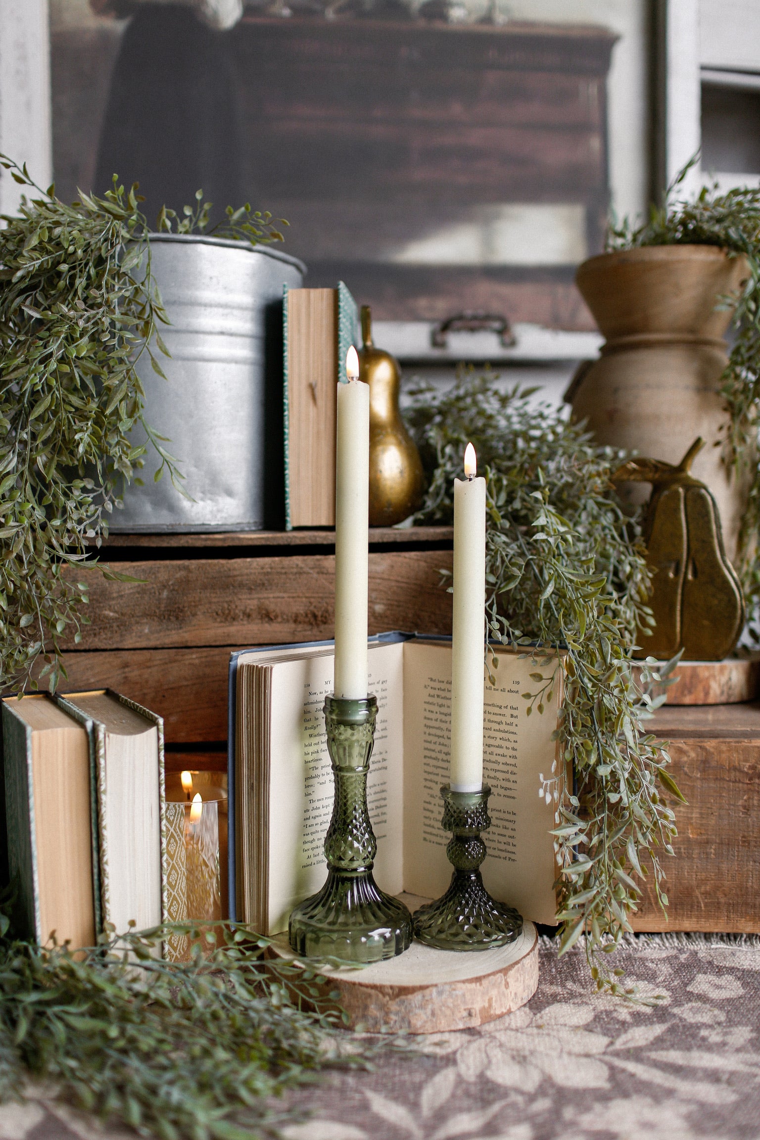 Forest Green Candlestick