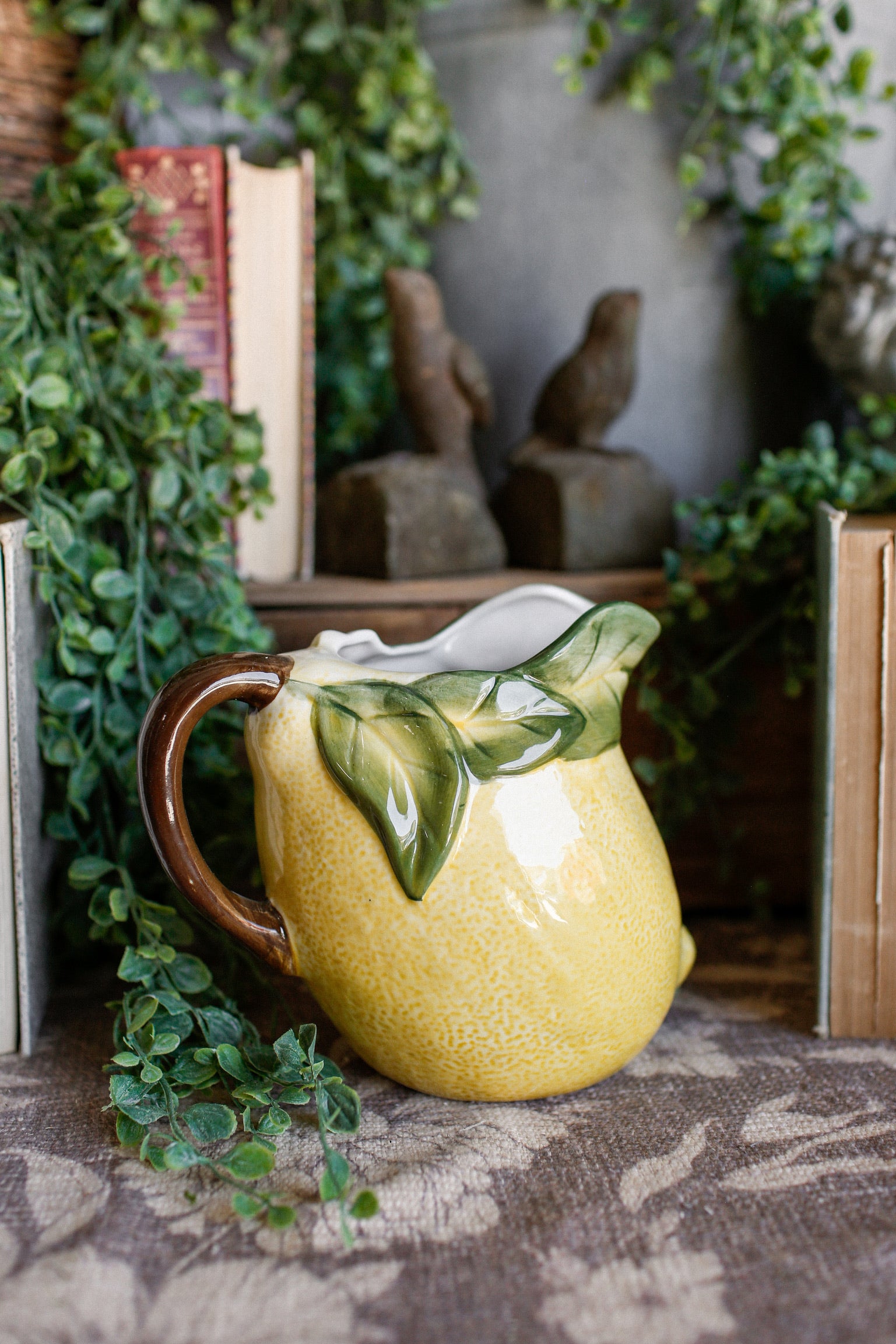 Stoneware Lemon Pitcher