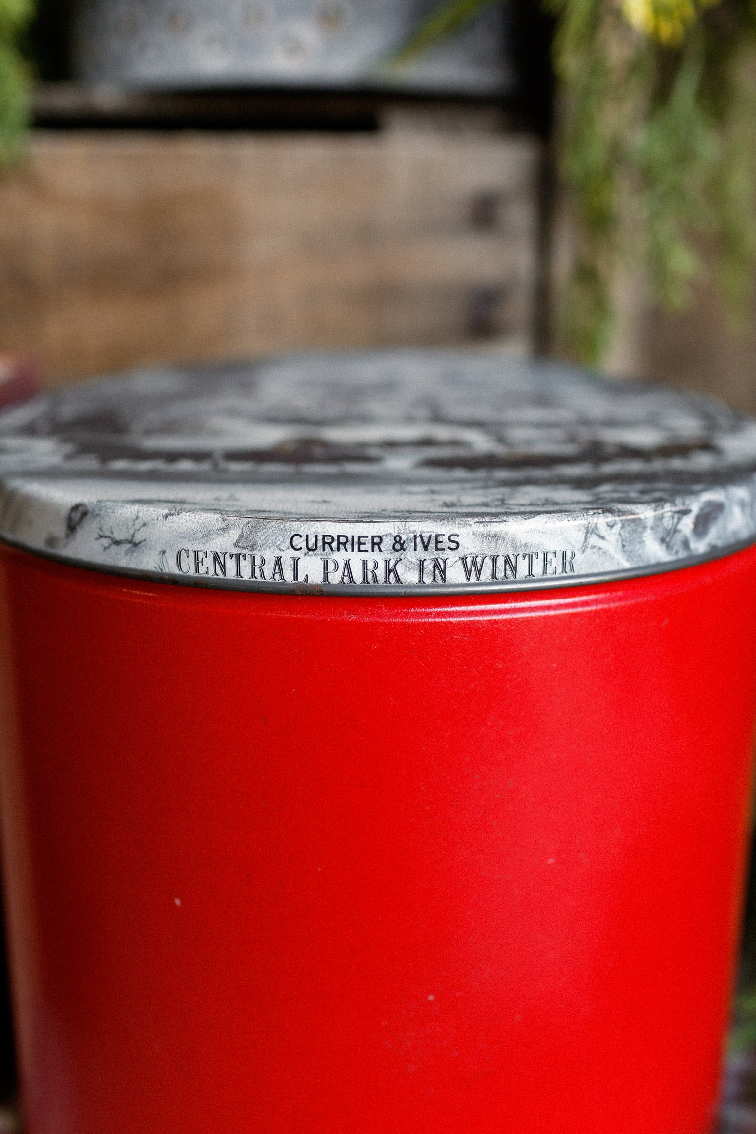 Vintage Currier and Ives Christmas Tin