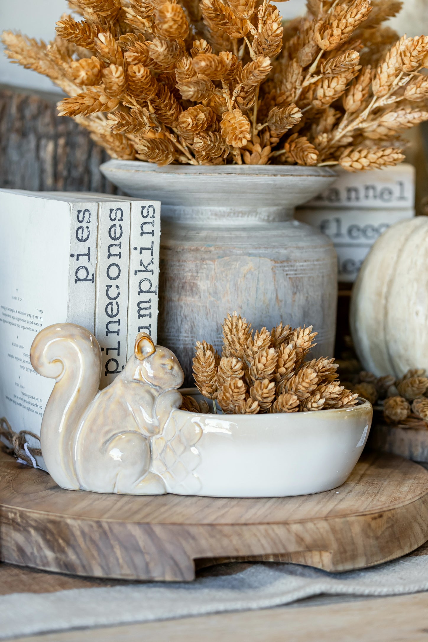 Stoneware Squirrel Bowl Creative Co-Op