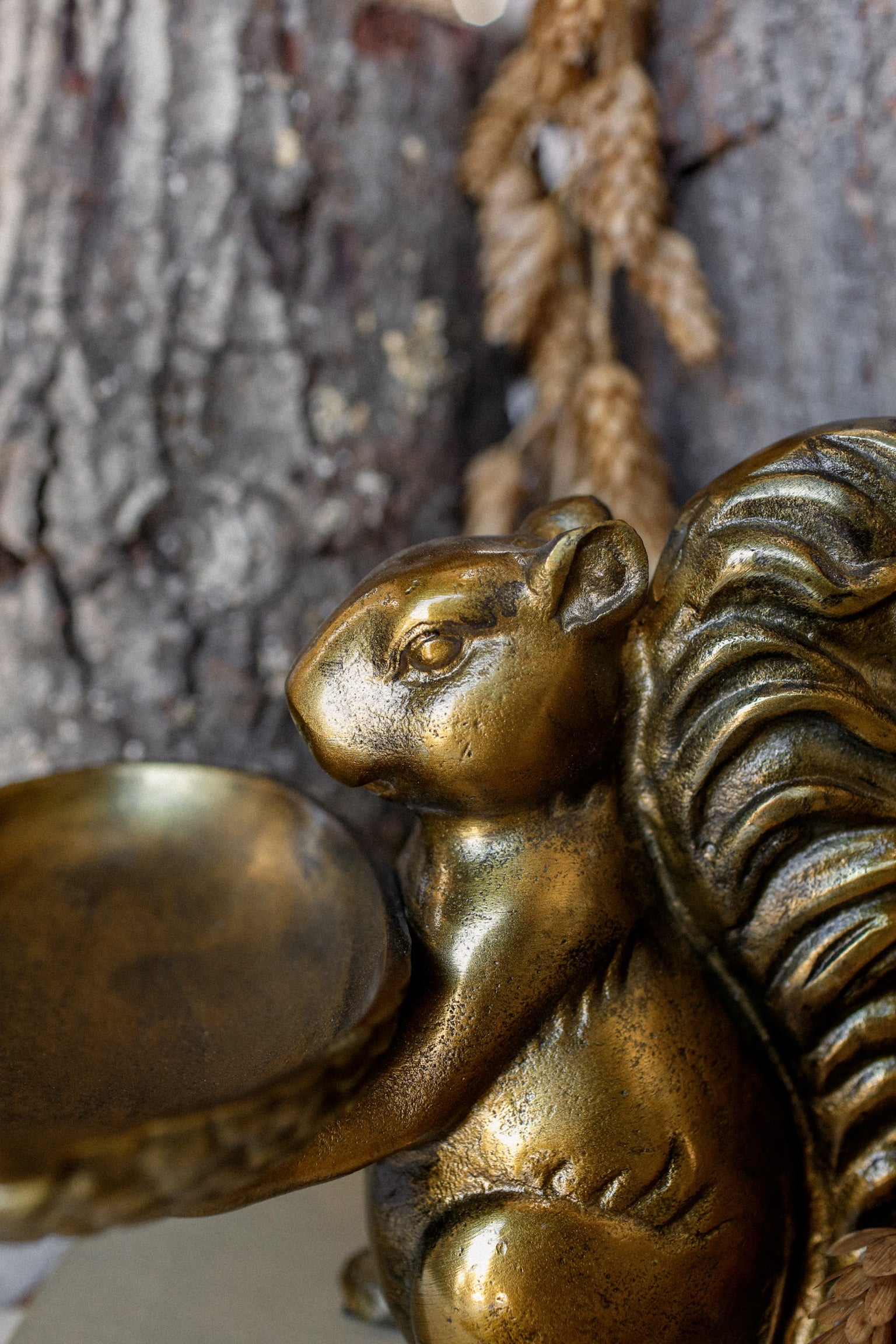 Brass Squirrel Figurine