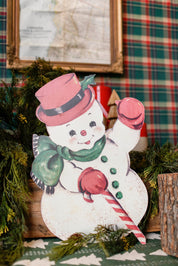 Retro Snowman Sign