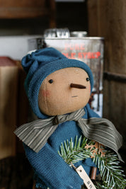 Handmade Blue Snow Doll