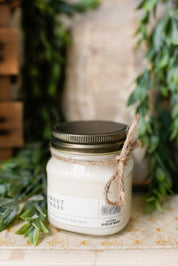 Mason Jar Candle -- Sweet Grass The Little Burlap Barn®