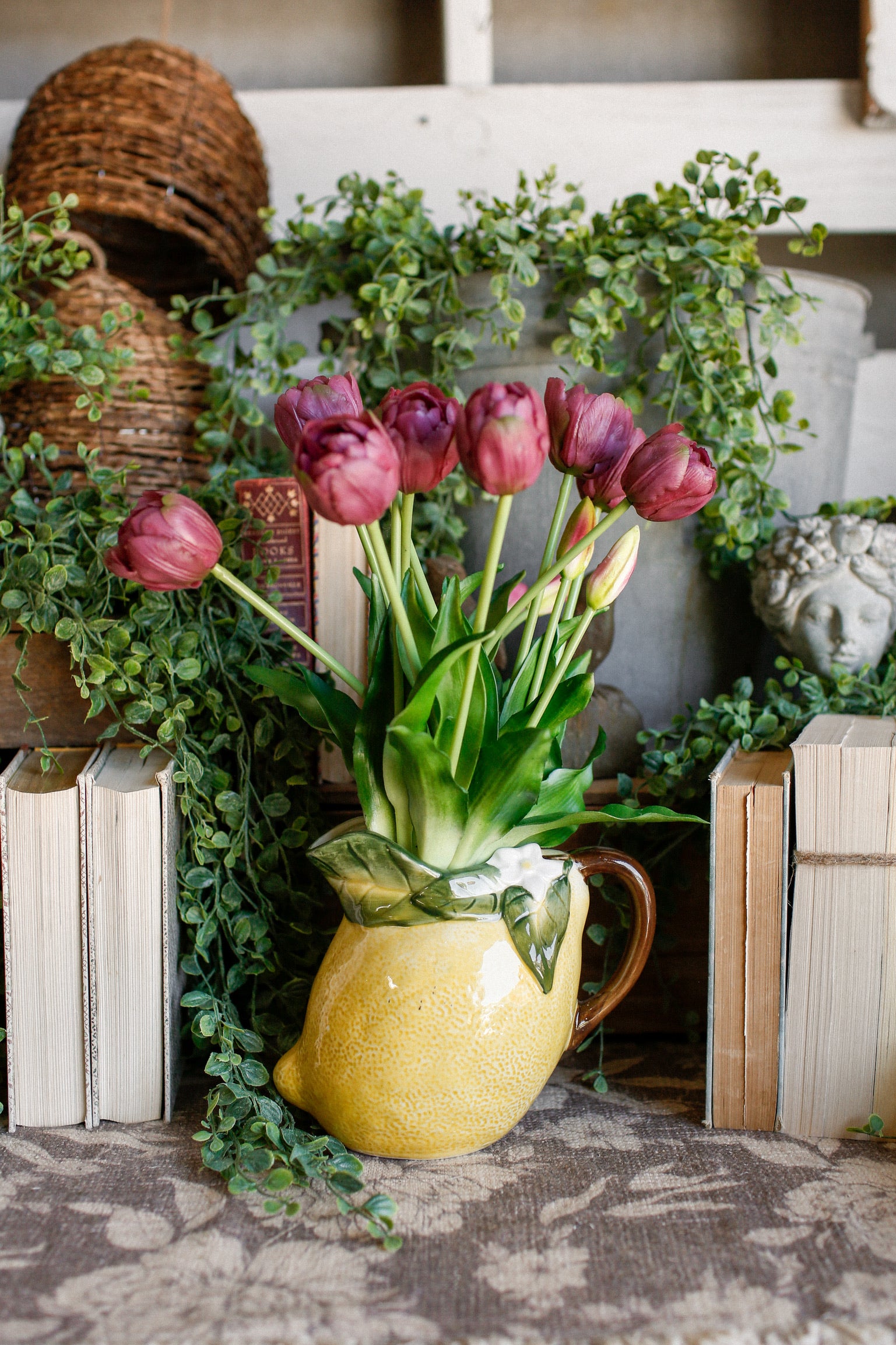 Stoneware Lemon Pitcher