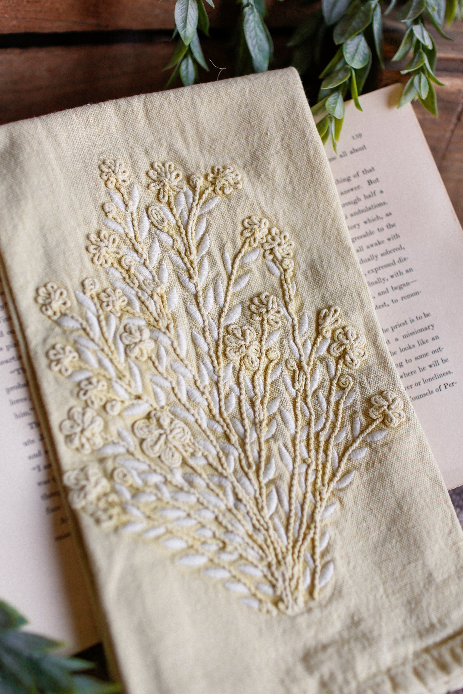 Embroidered Wildflower Towels
