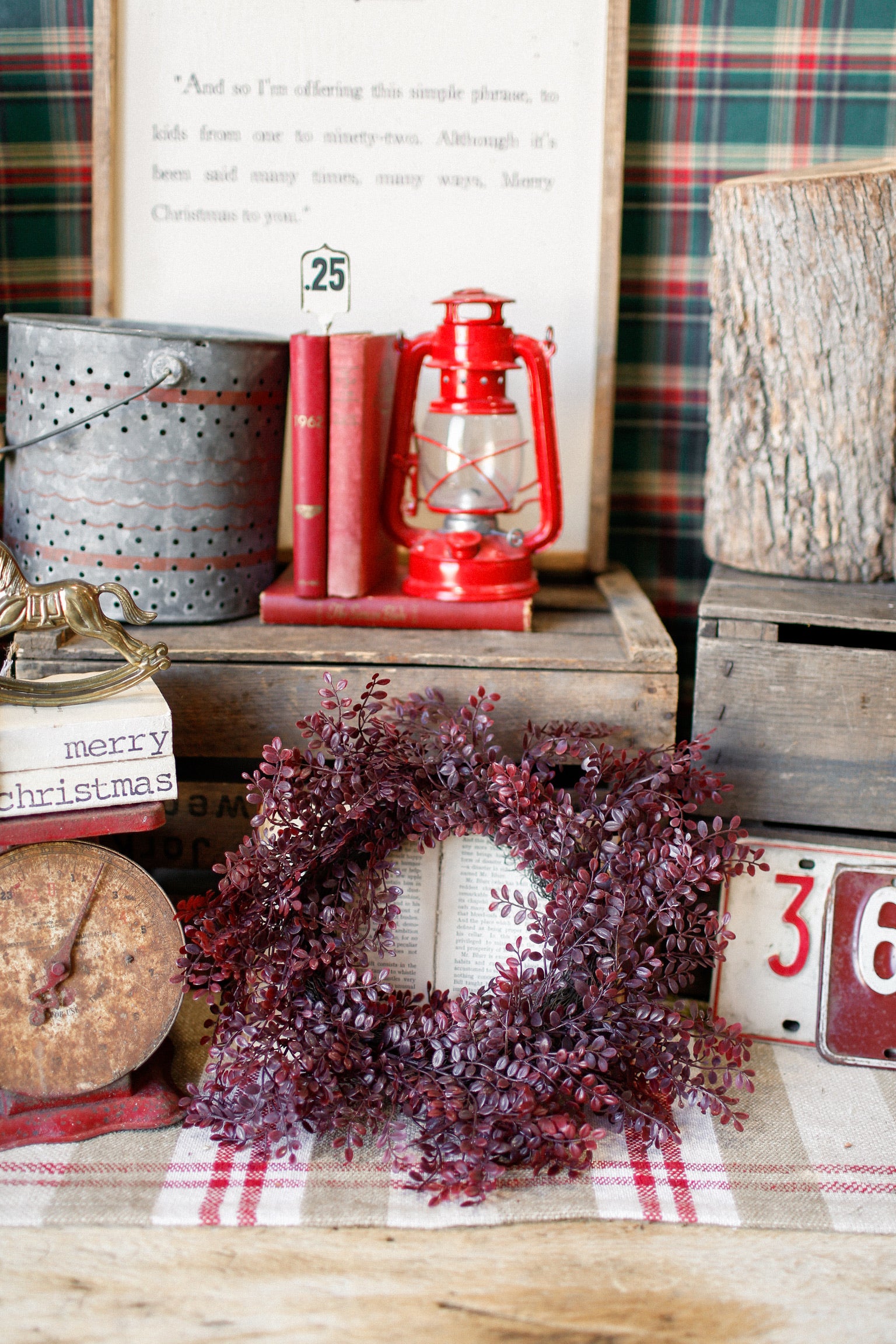 Red Leaf Mini Wreath