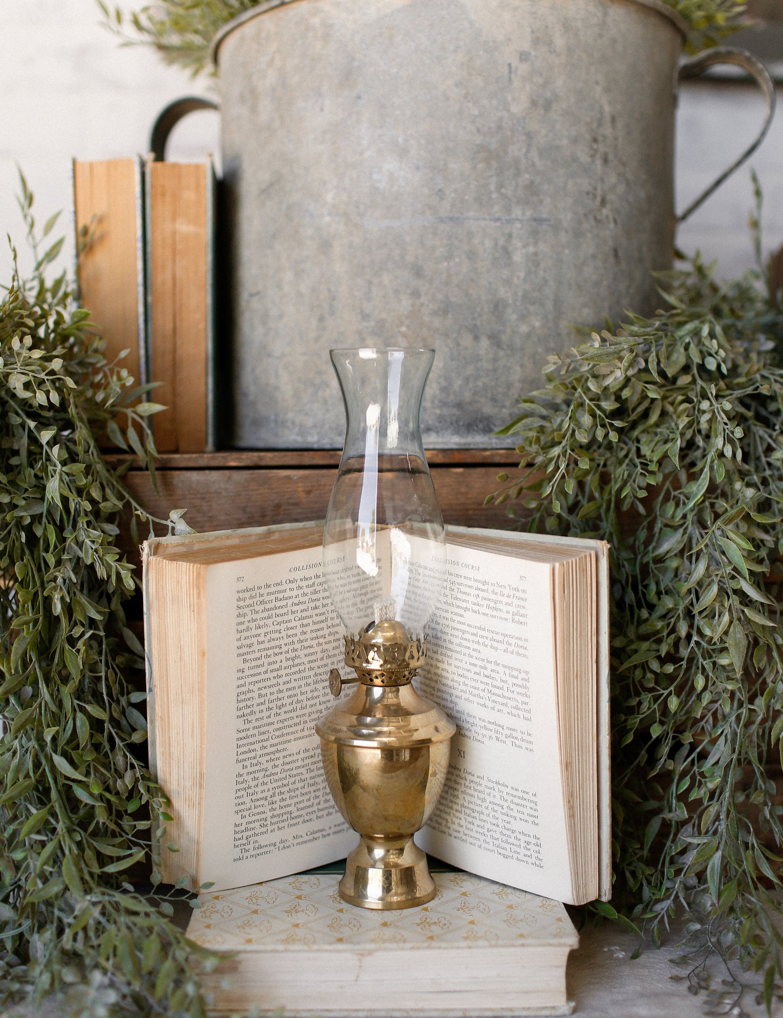 Vintage Brass Oil Lamp The Little Burlap Barn®