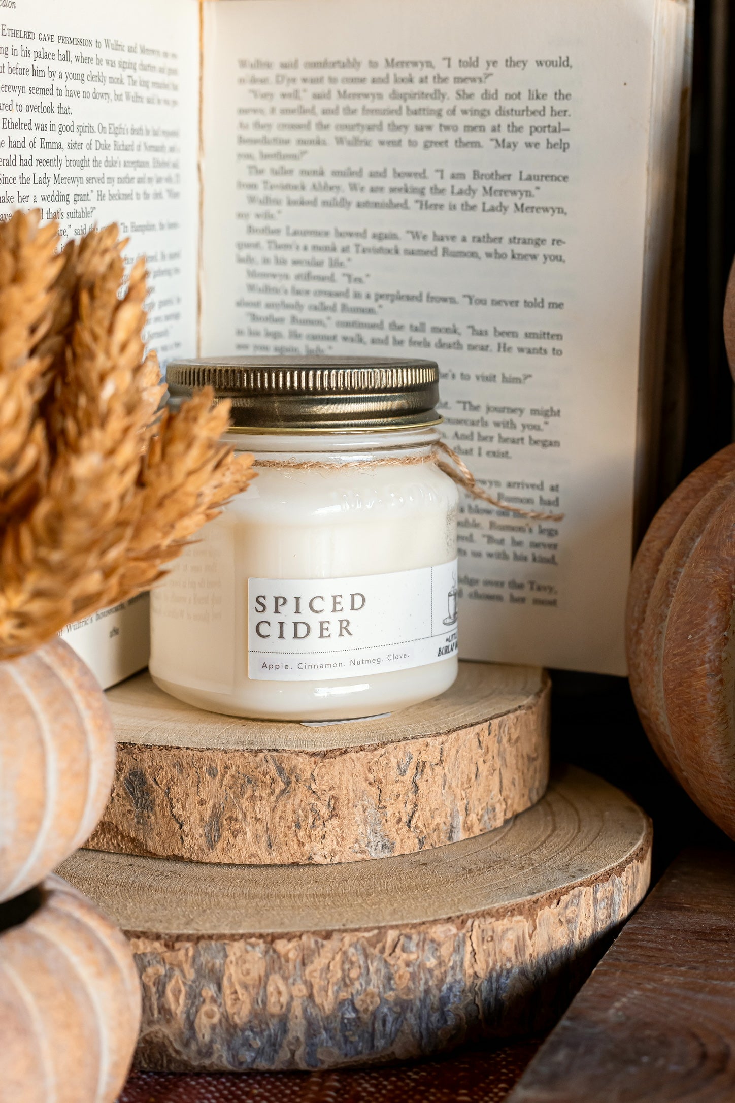 Spiced Cider Mason Jar Candle The Little Burlap Barn