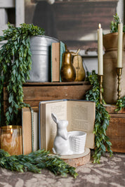 Ceramic Bunny With Basket The Little Burlap Barn®