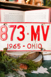Vintage White License Plate The Little Burlap Barn®