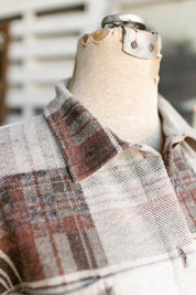 Rust Plaid Button Down