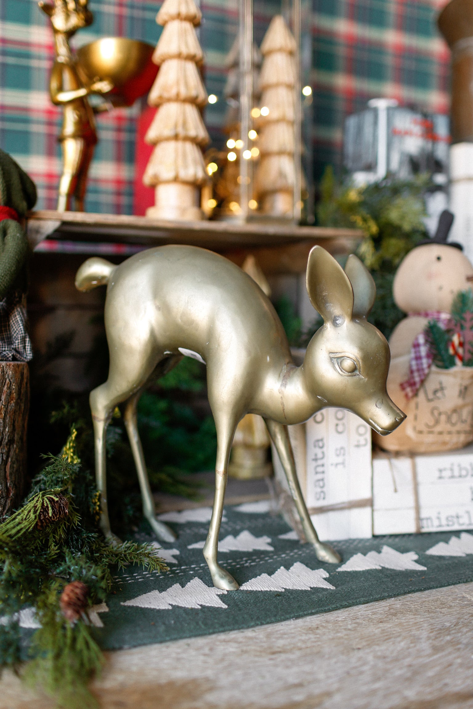 Vintage Brass Regency Deer