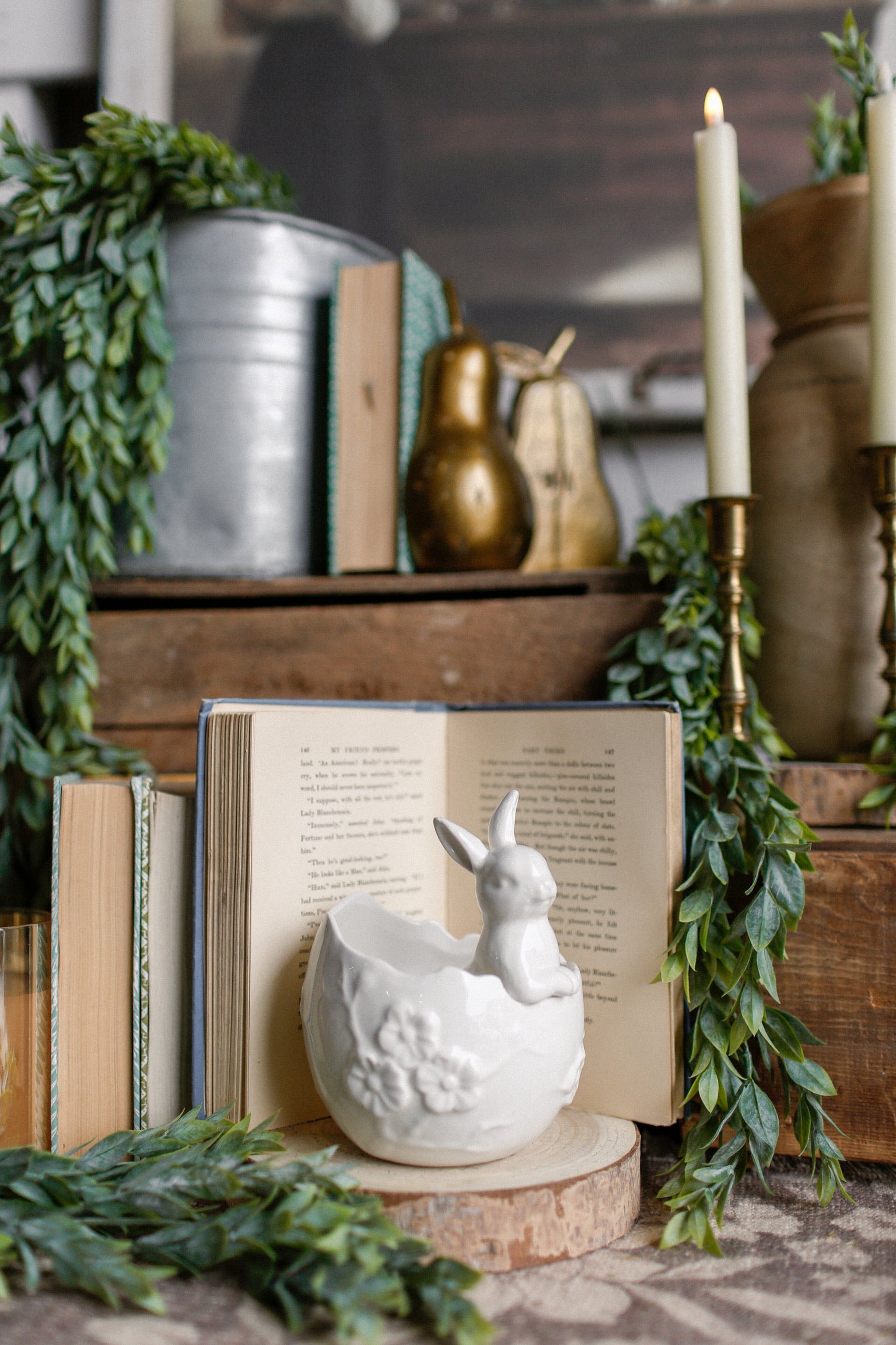 Ceramic Bunny In Egg