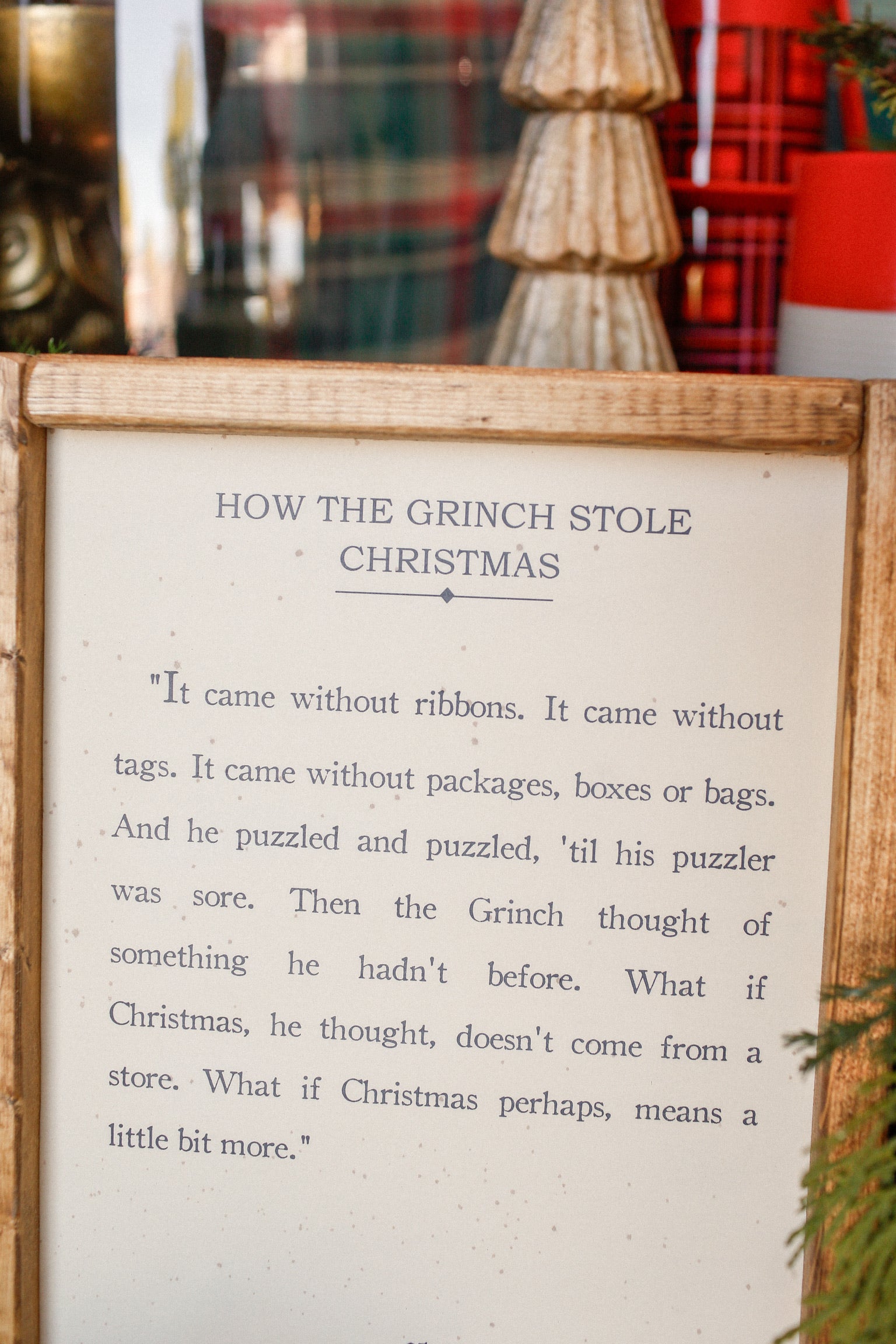 Handmade "Grinch" Framed Sign