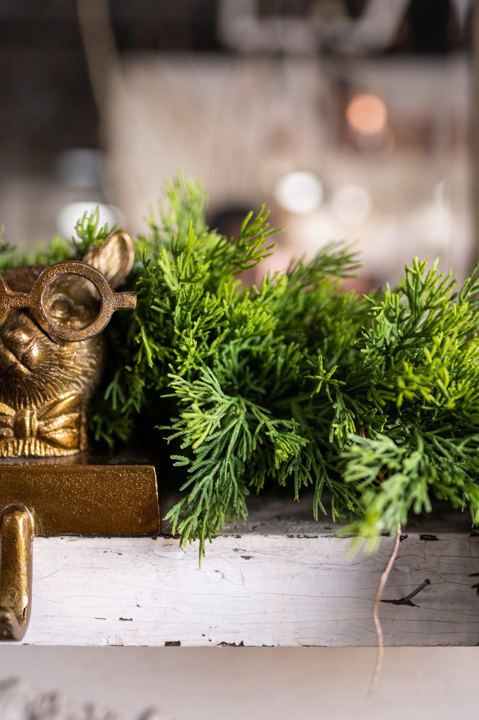 Real Touch Dripping Cedar Garland