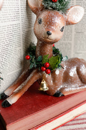 Retro Bottle Brush Glitter Deer
