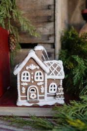 White Lighted Gingerbread House (S)
