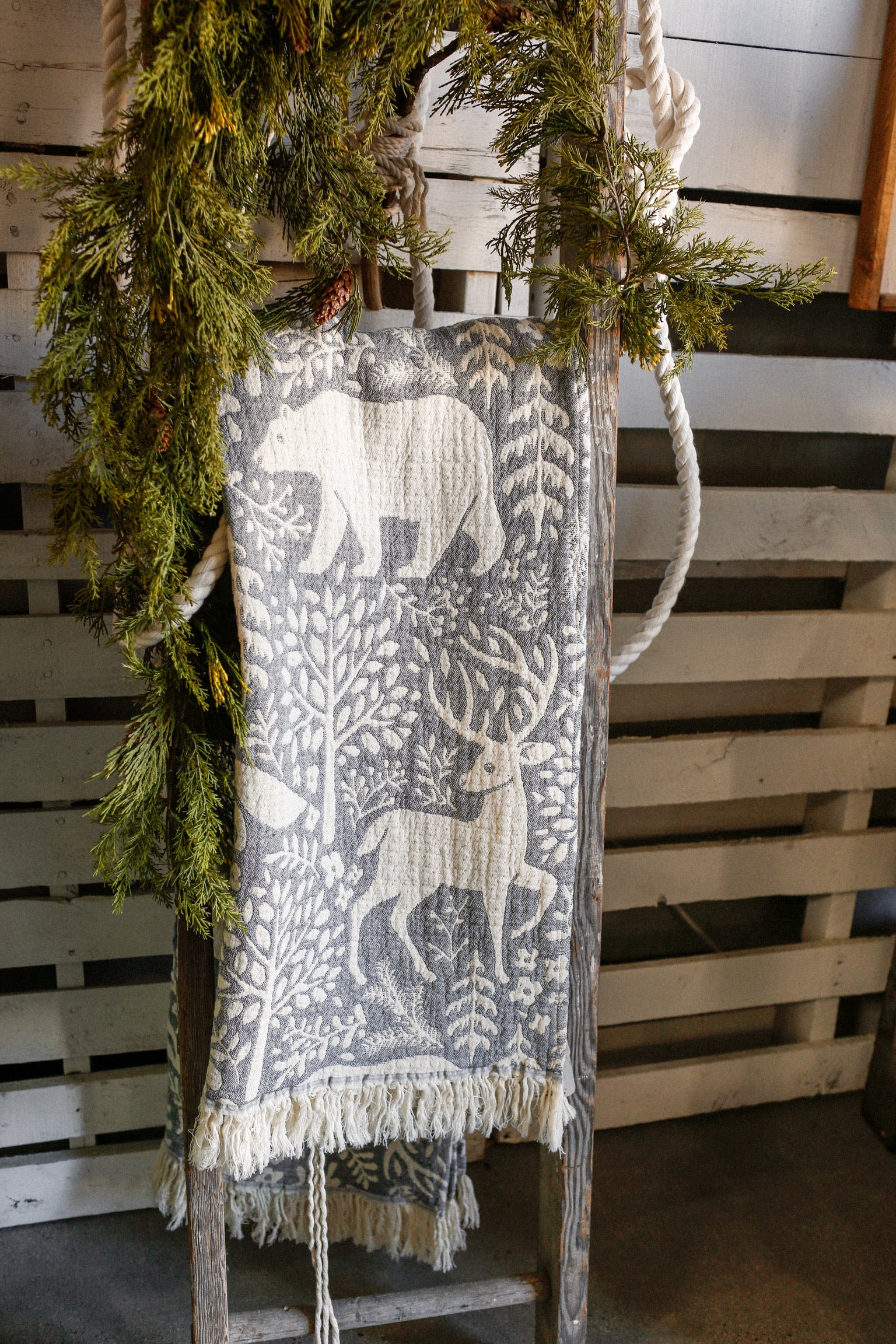 Woodland Fringe Throw