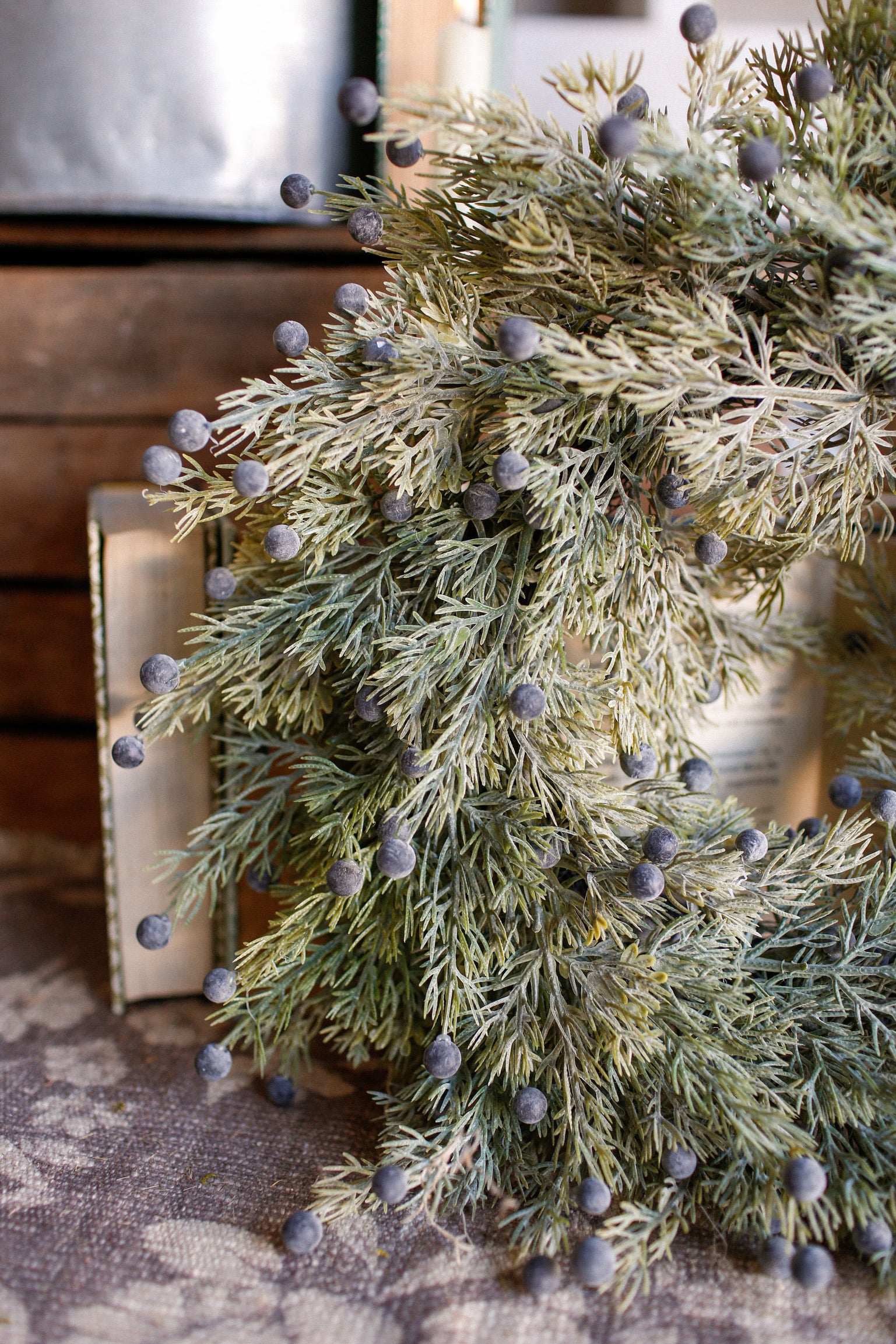 Midnight Juniper Mini Wreath