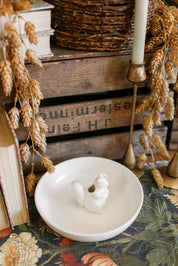 Stoneware Squirrel Dish