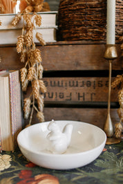 Stoneware Squirrel Dish