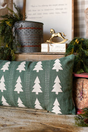 Stitched Tree Pattern Pillow