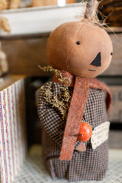 Handmade "Happy Fall" Pumpkin Doll