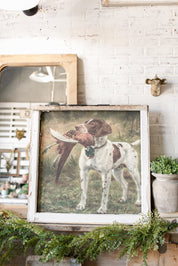Salvaged Framed Pointer & Pheasant Canvas The Little Burlap Barn®