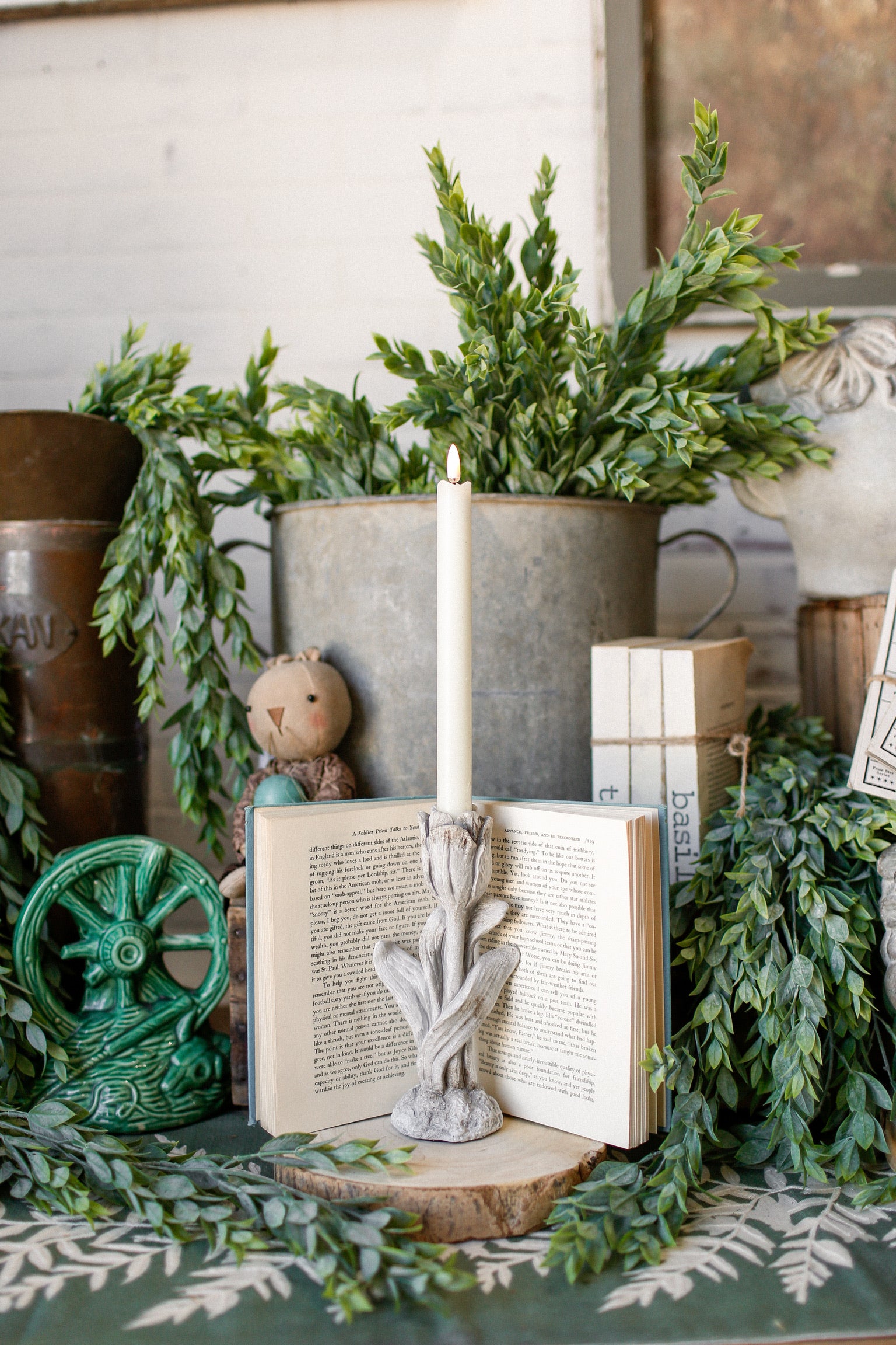 Concrete Tulip Candlestick The Little Burlap Barn®