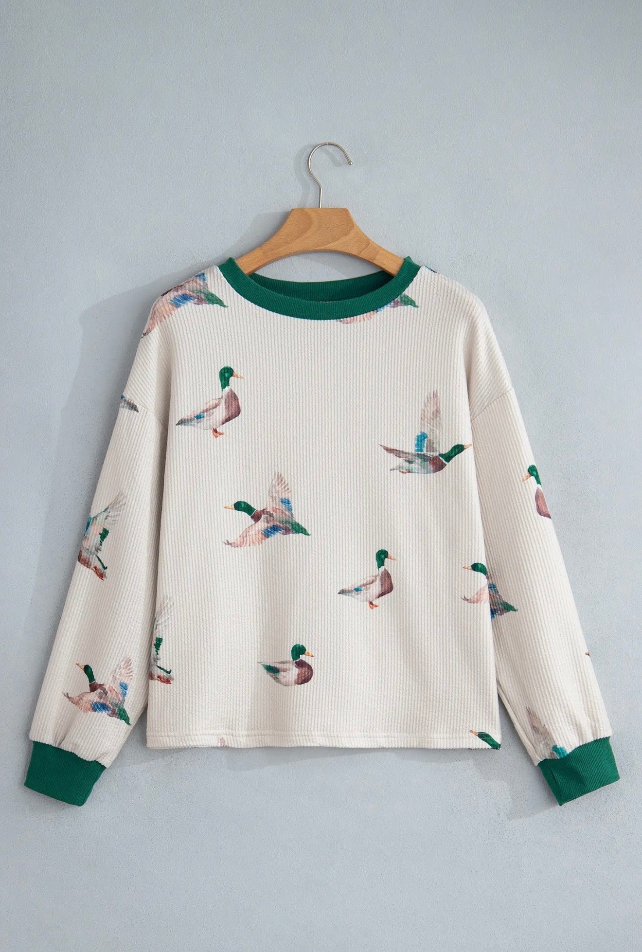 Twisted Rib Mallard Duck Pullover Pink Irene Wholesale