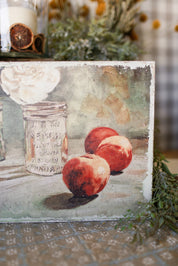 Peaches Still Life Canvas Print The Little Burlap Barn®