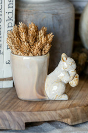 Squirrel Stoneware Vase Creative Co-Op