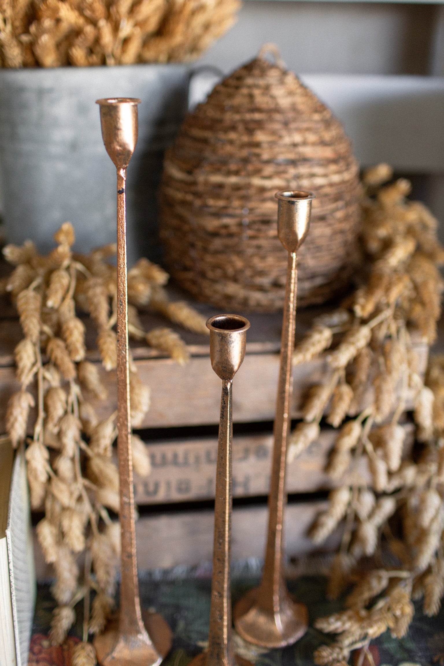 Hand-Forged Copper Candlestick
