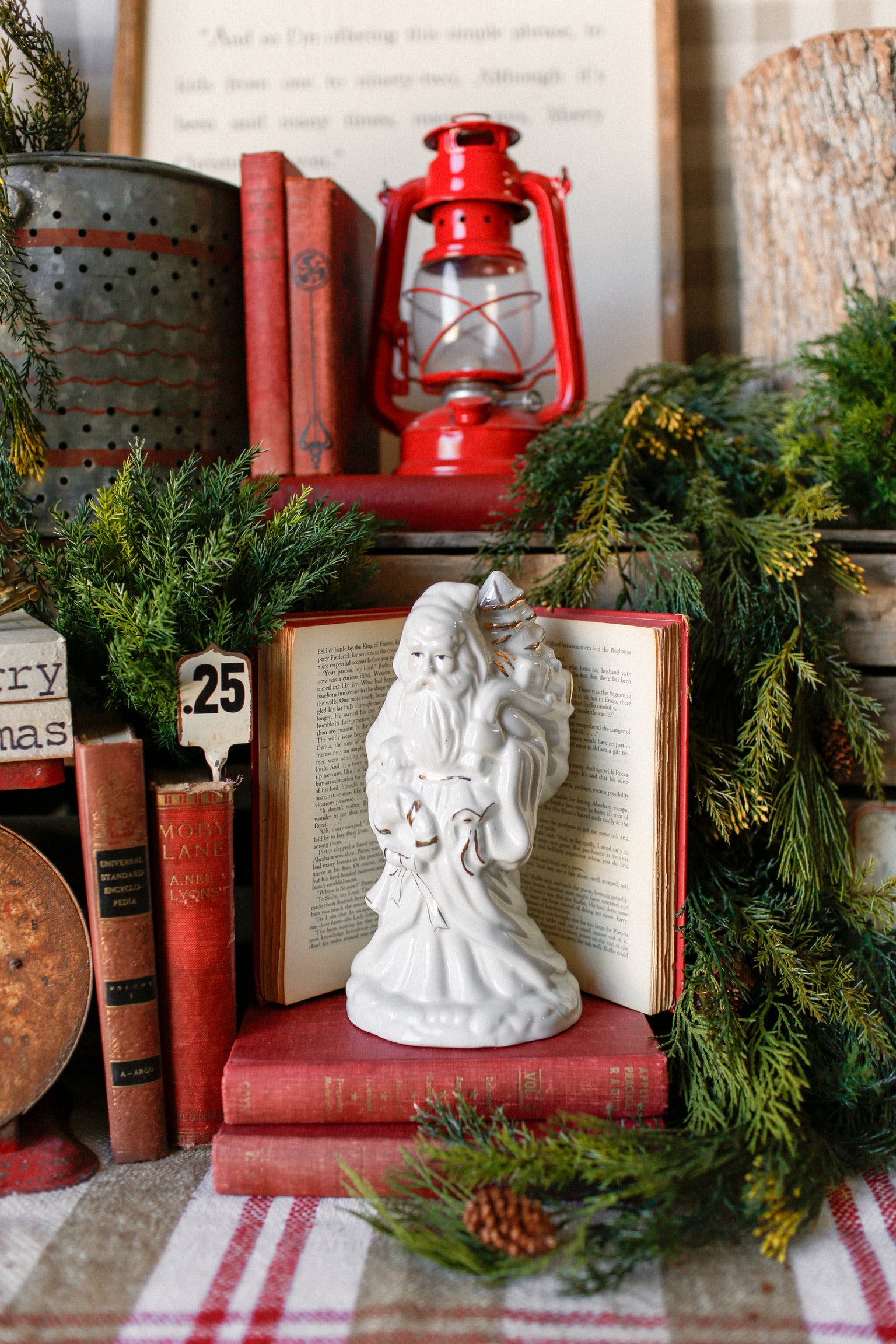 Vintage Santa Music Figurine