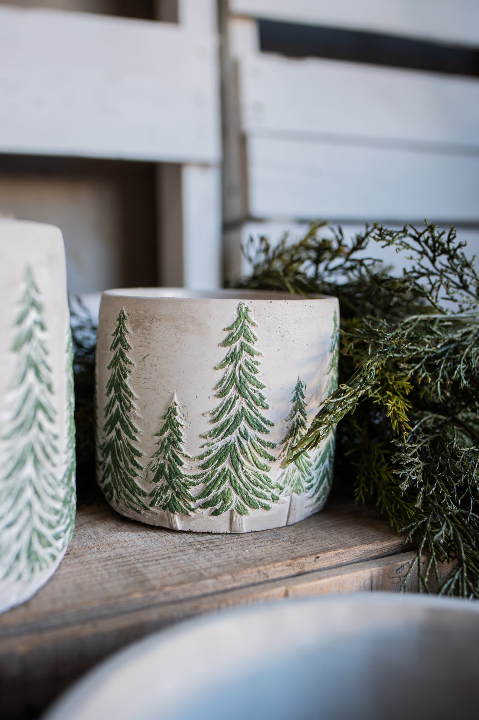 Concrete Tree Farm Pot