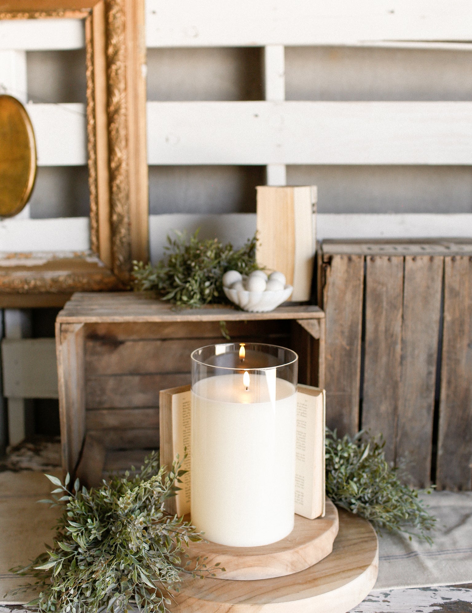 Large Ivory Flameless Candle The Little Burlap Barn®