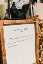 Handmade "Happy Halloween" Framed Sign