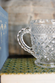 Vintage Ornate Glass Mini Pitcher