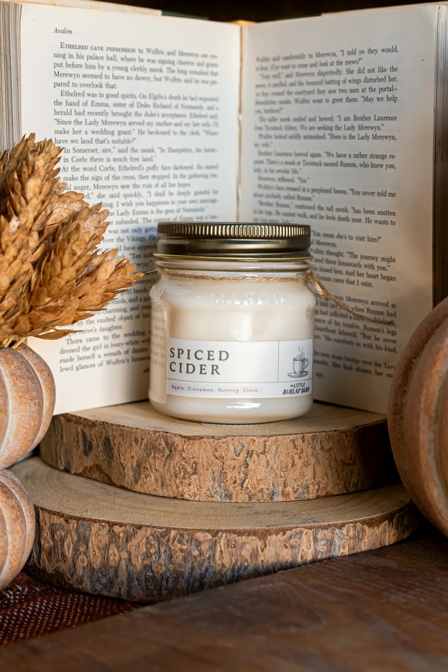 Spiced Cider Mason Jar Candle The Little Burlap Barn