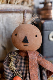 Handmade "Happy Fall" Pumpkin Doll