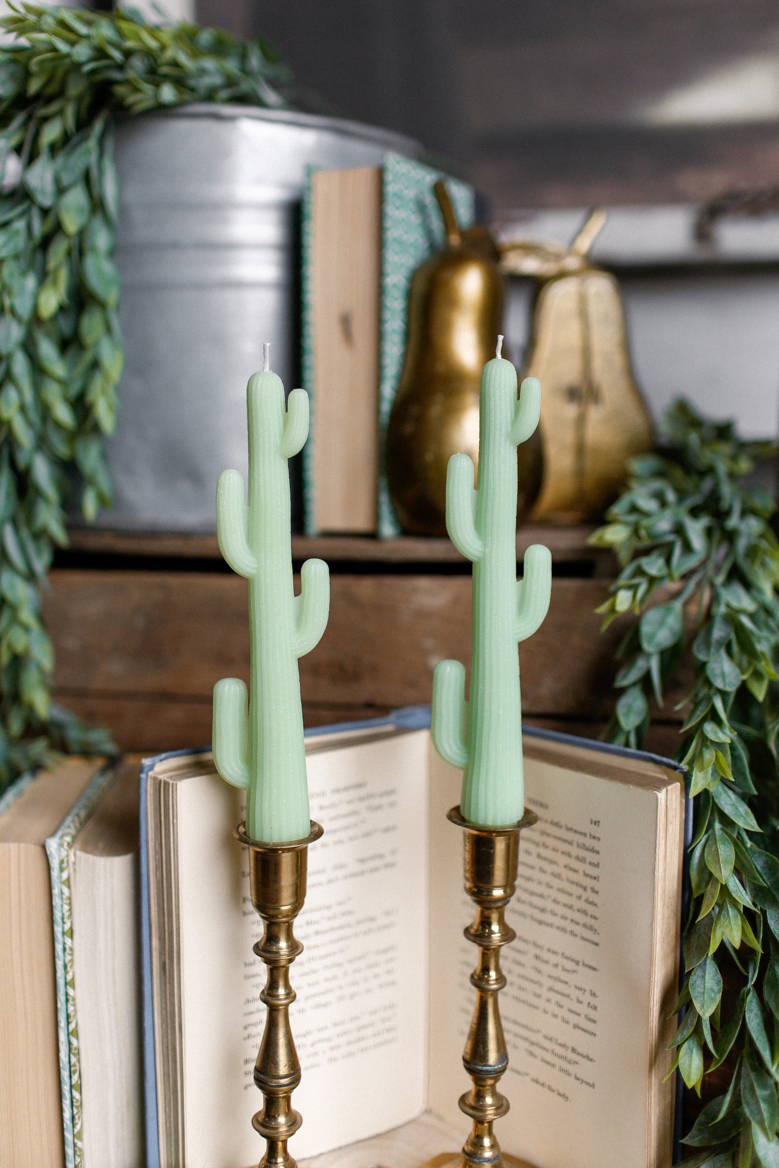 Cactus Taper Candles | The Little Burlap Barn