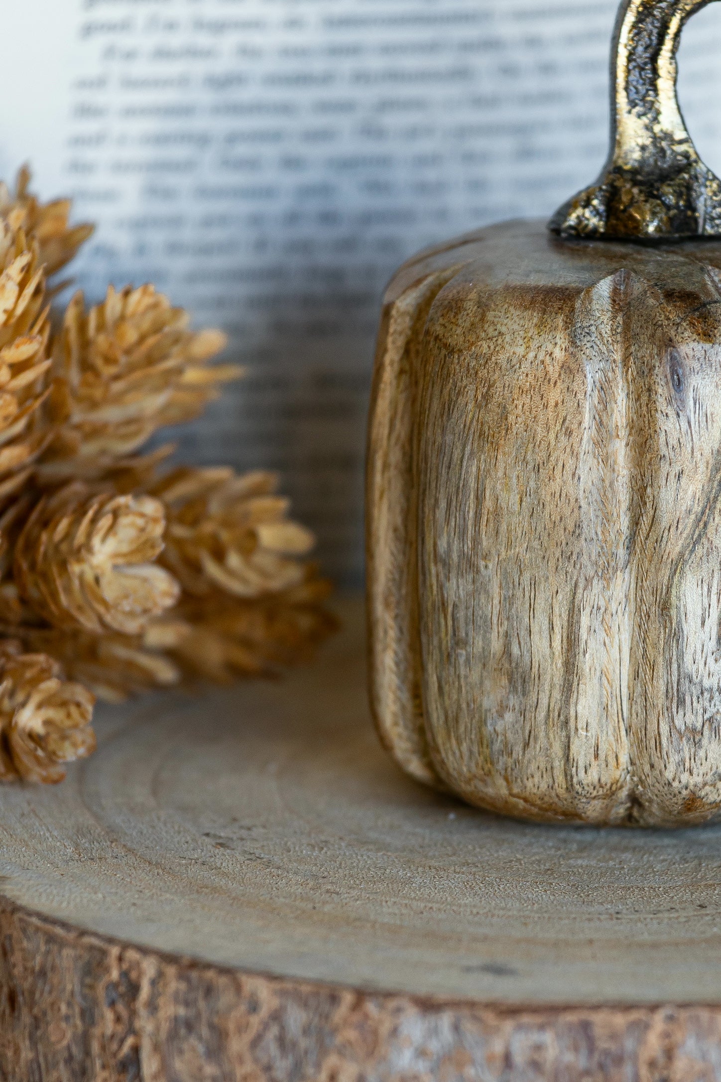 Mango Wood Pumpkin The Little Burlap Barn