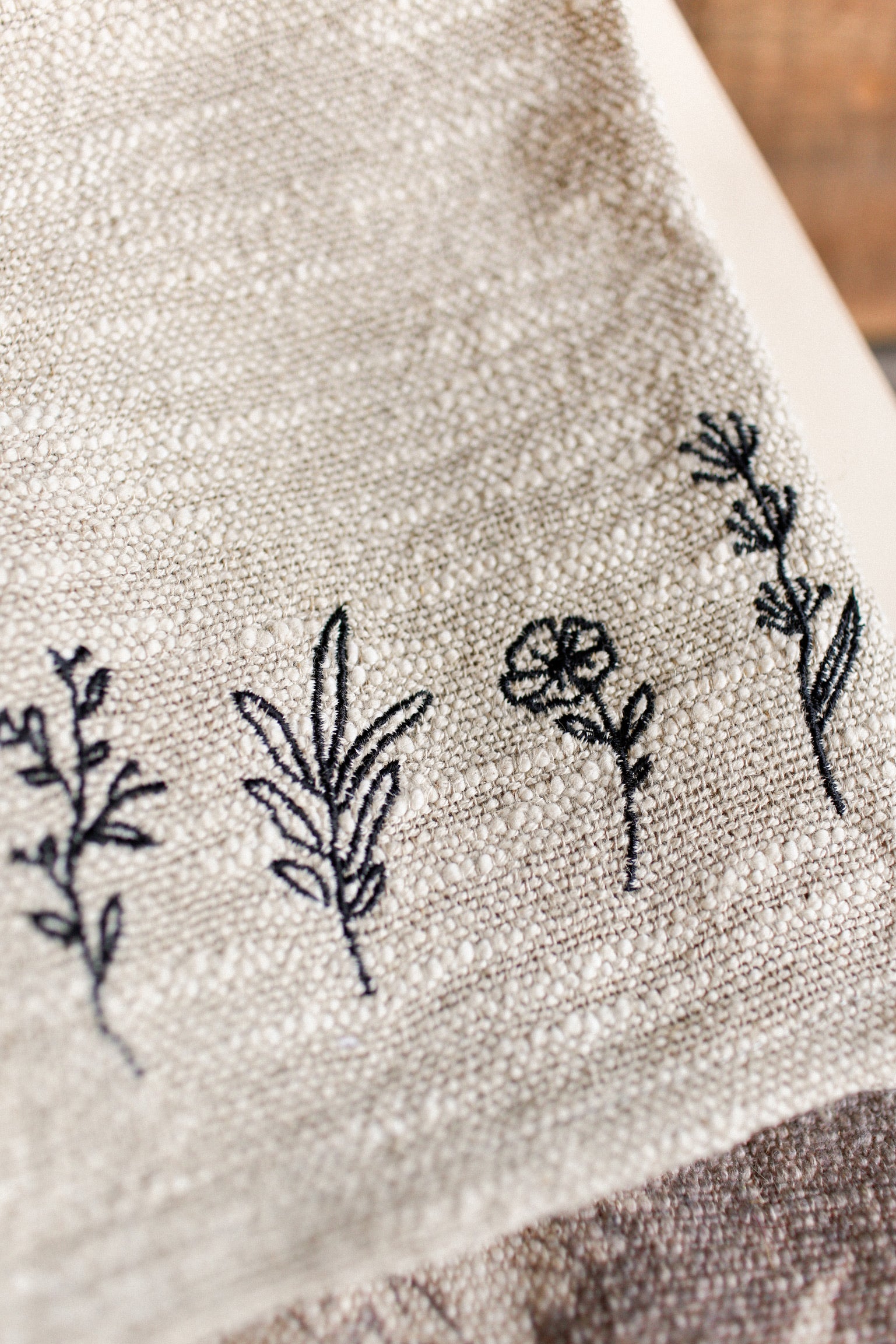 Linen Embroidered Towel