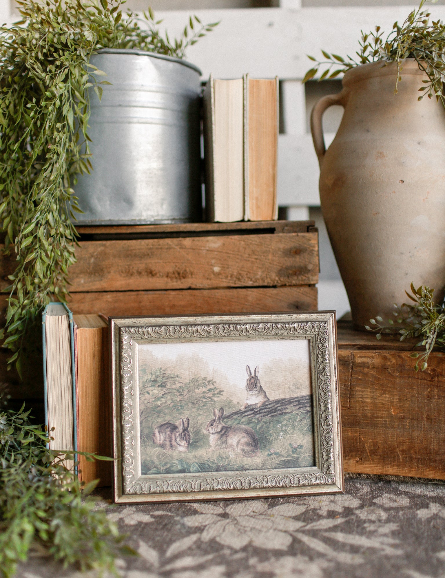 Rabbits Framed Art The Little Burlap Barn®